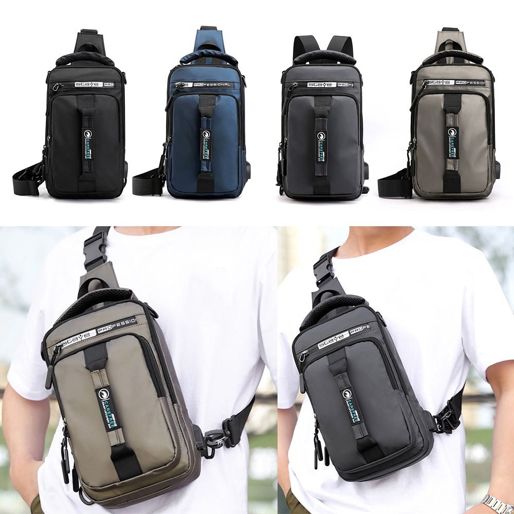 Outdoor Usb Power Supply - Men USB Charging Shoulder Messenger Backpack