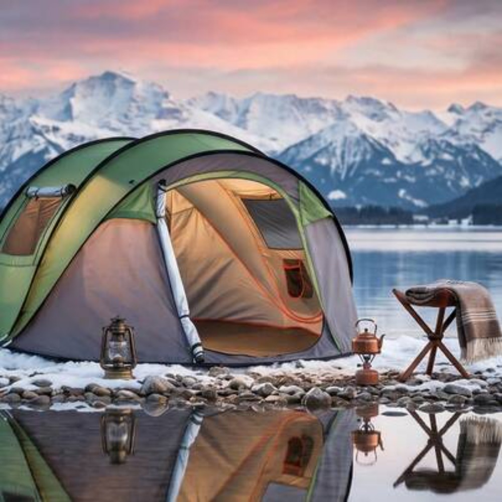 Outdoor Power Outlet Cover - 4 Person Pop Up Camping Tent