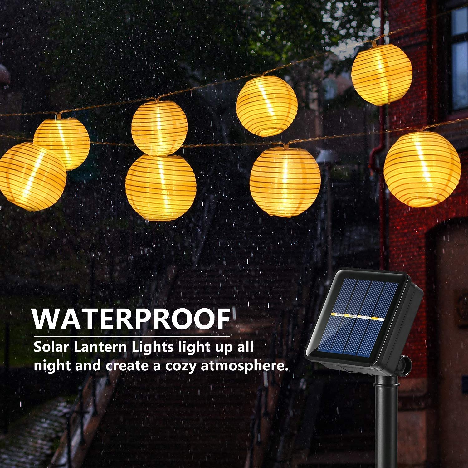 Waterproof Lantern Solar Strin - огляд і ціна Outdoor Power For Christmas Lights