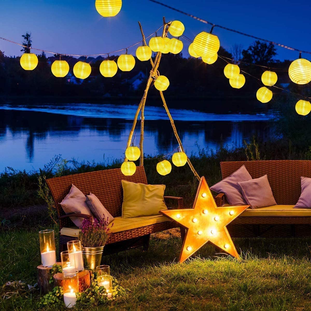 Waterproof Lantern Solar Strin - огляд і ціна Outdoor Power For Christmas Lights