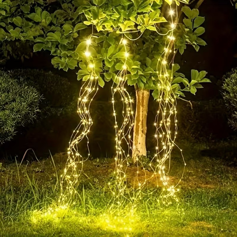 3M600LED Solar Powered Willow  - огляд і ціна Outdoor Power For Christmas Lights