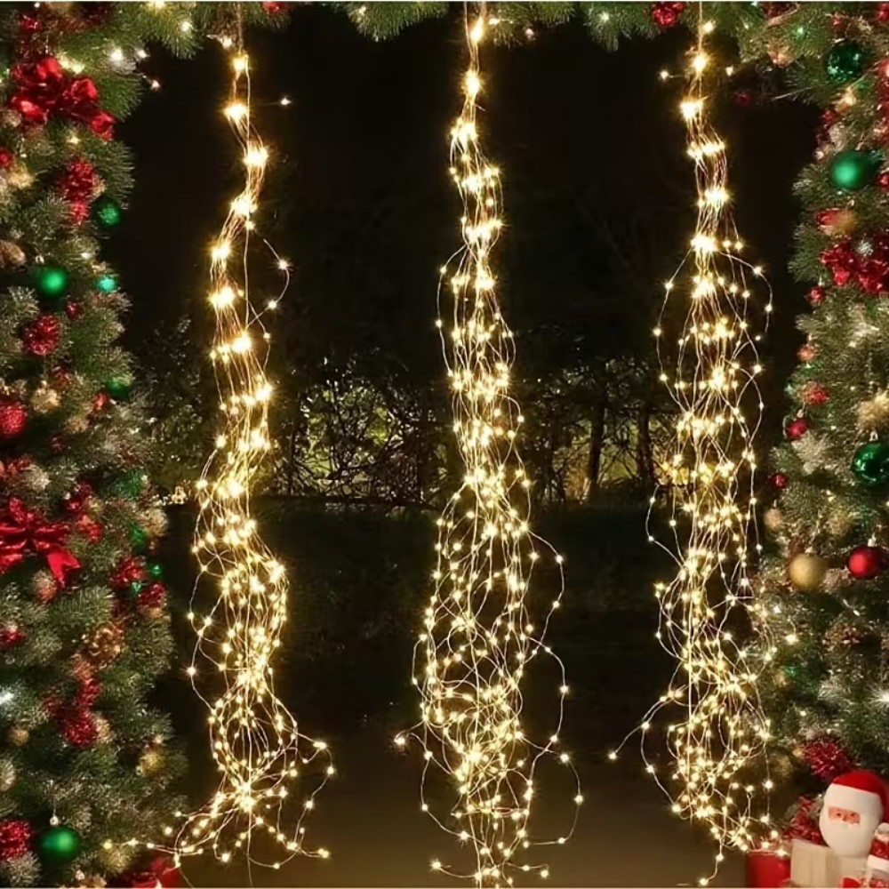3M600LED Solar Powered Willow  - огляд і ціна Outdoor Power For Christmas Lights