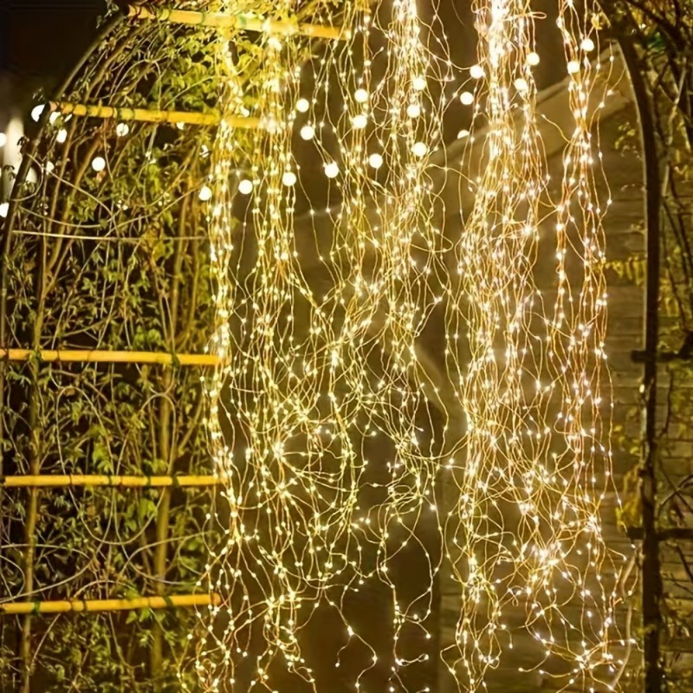 3M600LED Solar Powered Willow  - огляд і ціна Outdoor Power For Christmas Lights