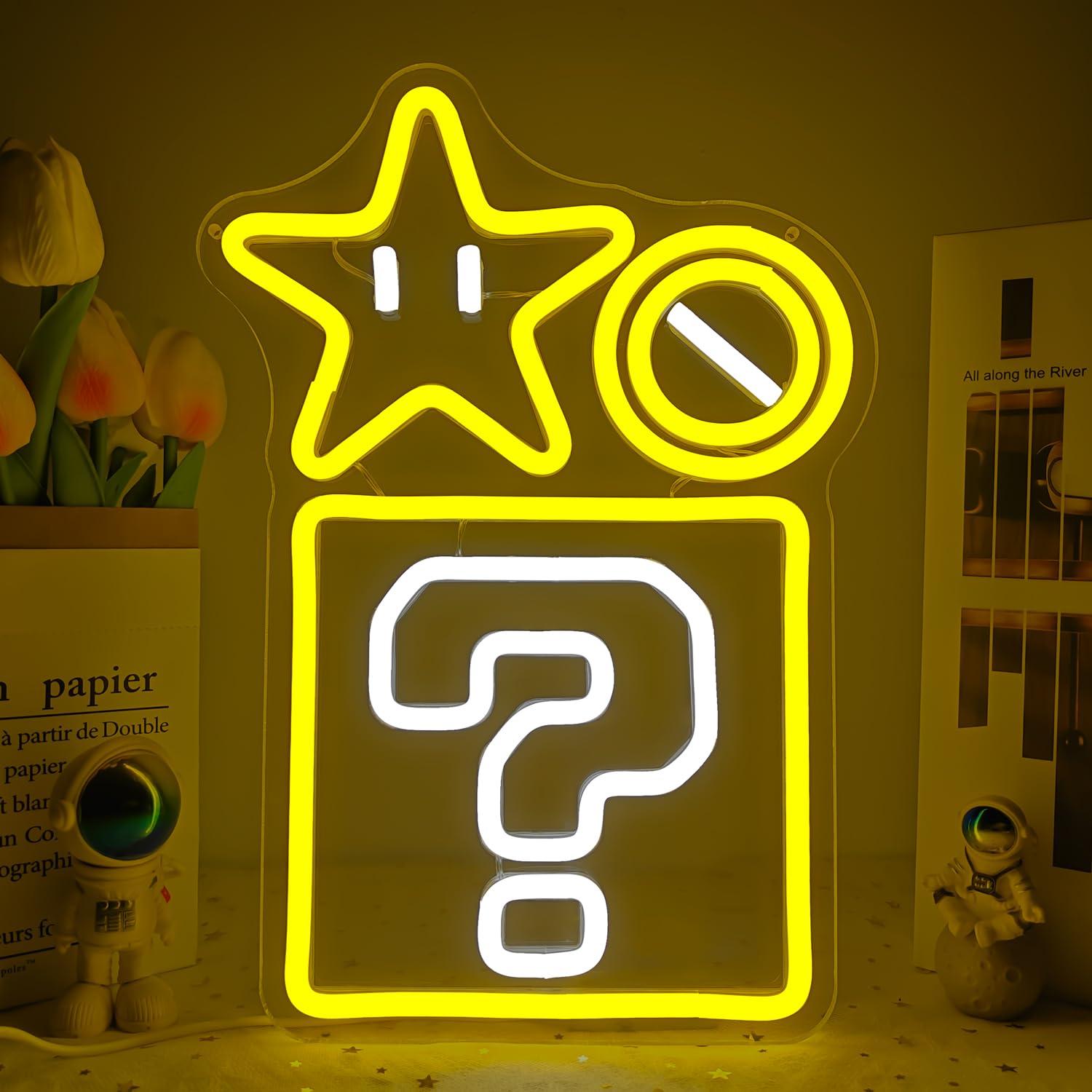 Question Block Star Neon Sign  - огляд і ціна Outdoor Power Block
