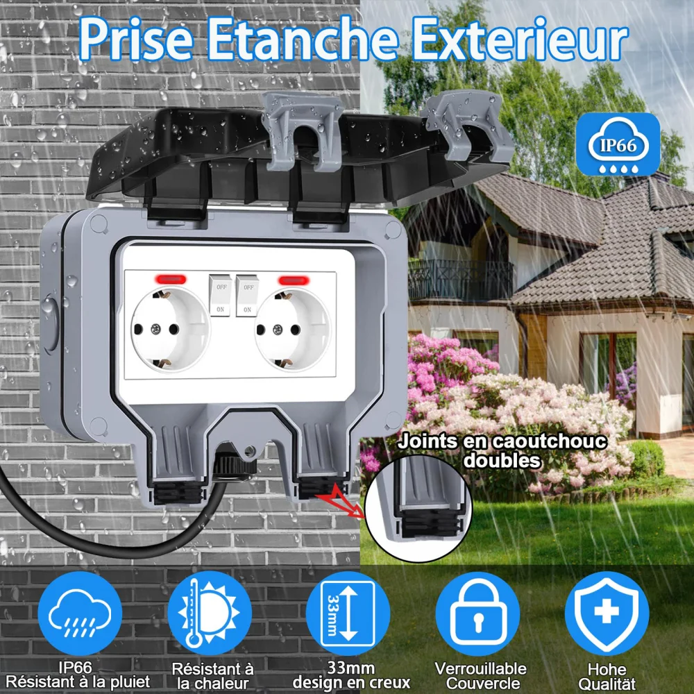 European-Style Outdoor Socket  - огляд і ціна Outdoor Power Strip