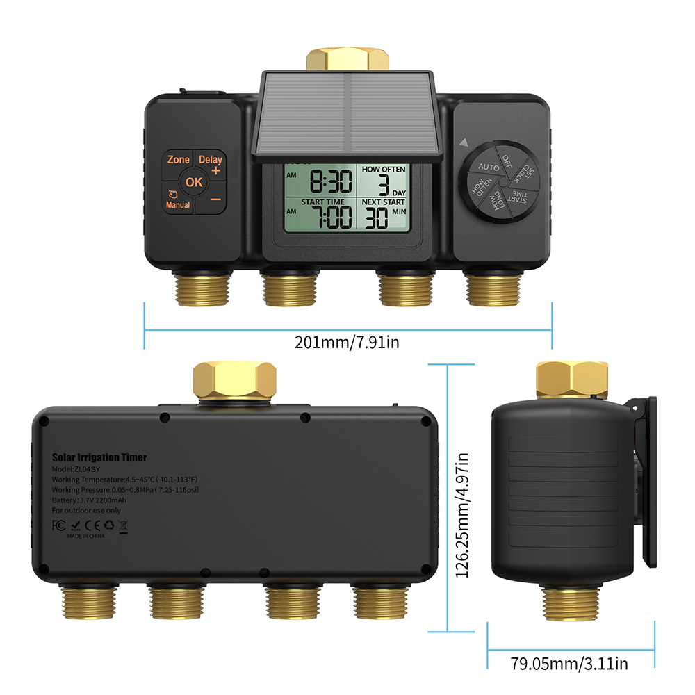 4-Zone Solar Powered Irrigatio - огляд і ціна Power Zone Outdoor Timer