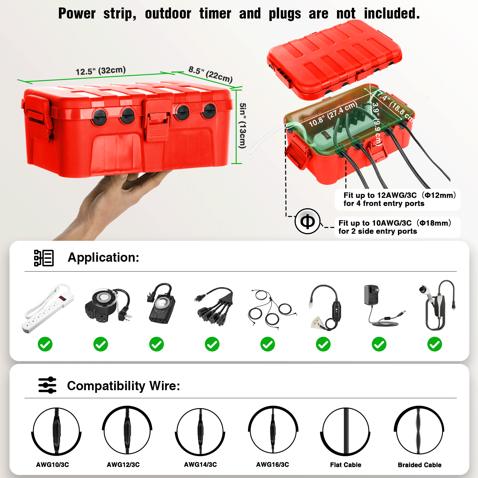 Weatherproof IP54 Outdoor Exte - огляд і ціна Outdoor Power Outlet Cover