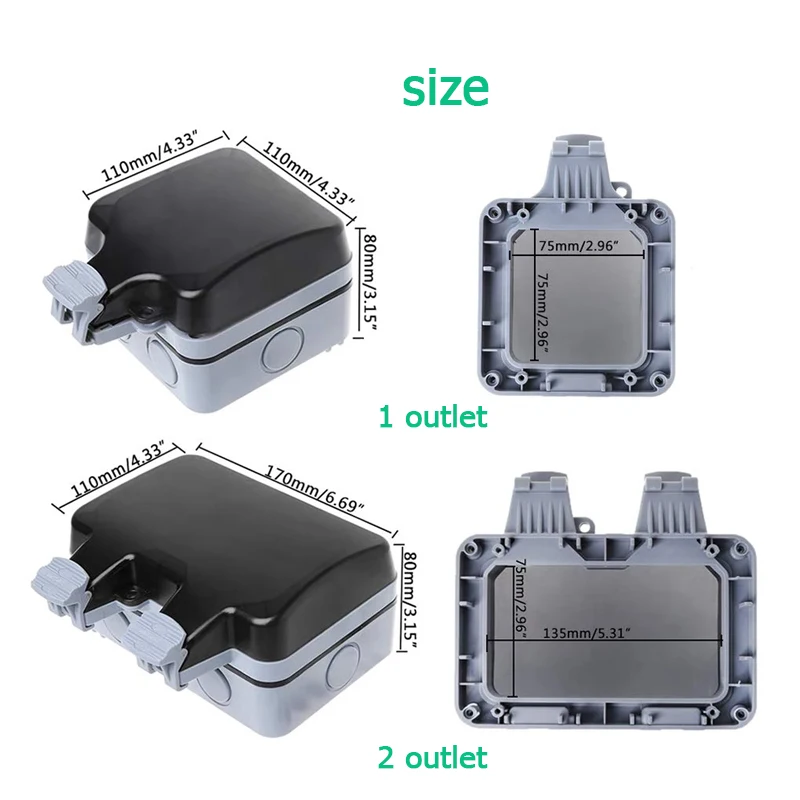 EU KR Outdoor Wall Waterproof  - огляд і ціна Outdoor Power Strip