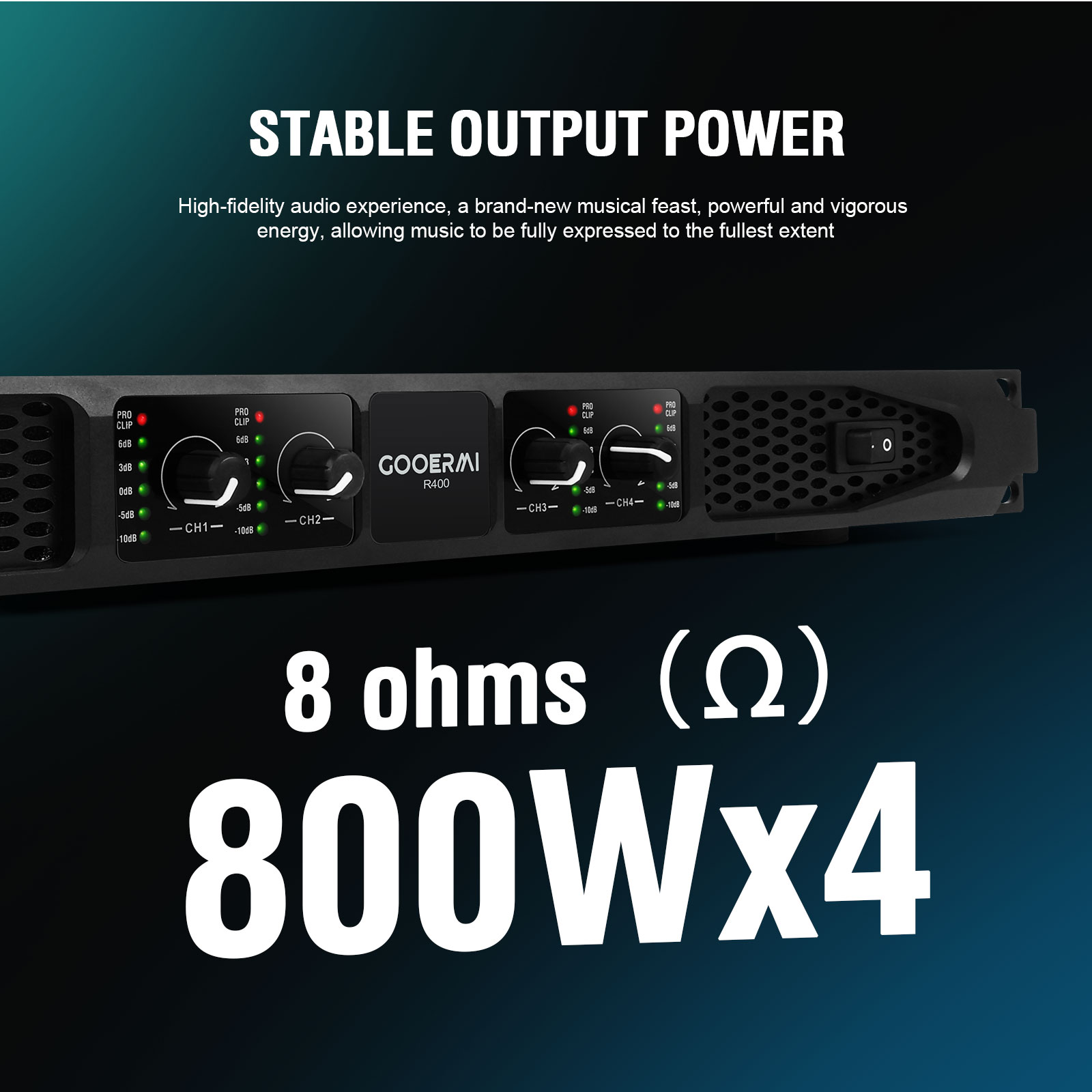 GOOERMI R200/R400 1000W Profes - огляд і ціна Outdoor Power Amplifier