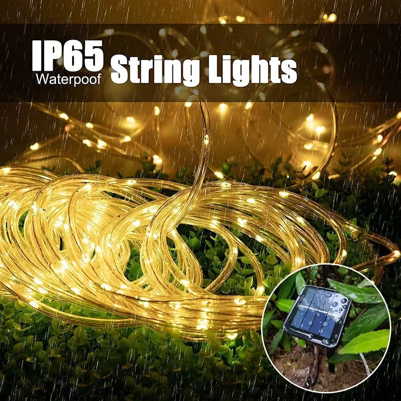 LED Solar Strip Rope Tube Fair - огляд і ціна Outdoor Power For Christmas Lights