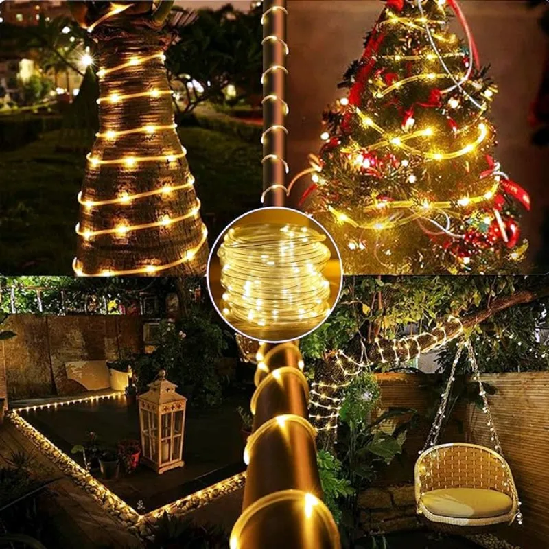 LED Solar Strip Rope Tube Fair - огляд і ціна Outdoor Power For Christmas Lights