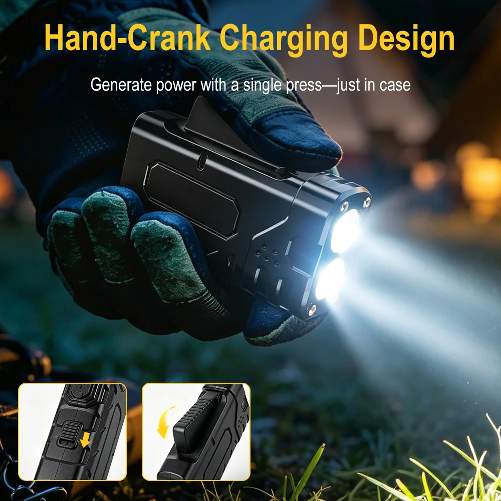 BORUIiT Hand Crank EDC LED Fla - огляд і ціна Outdoor Usb Power Supply