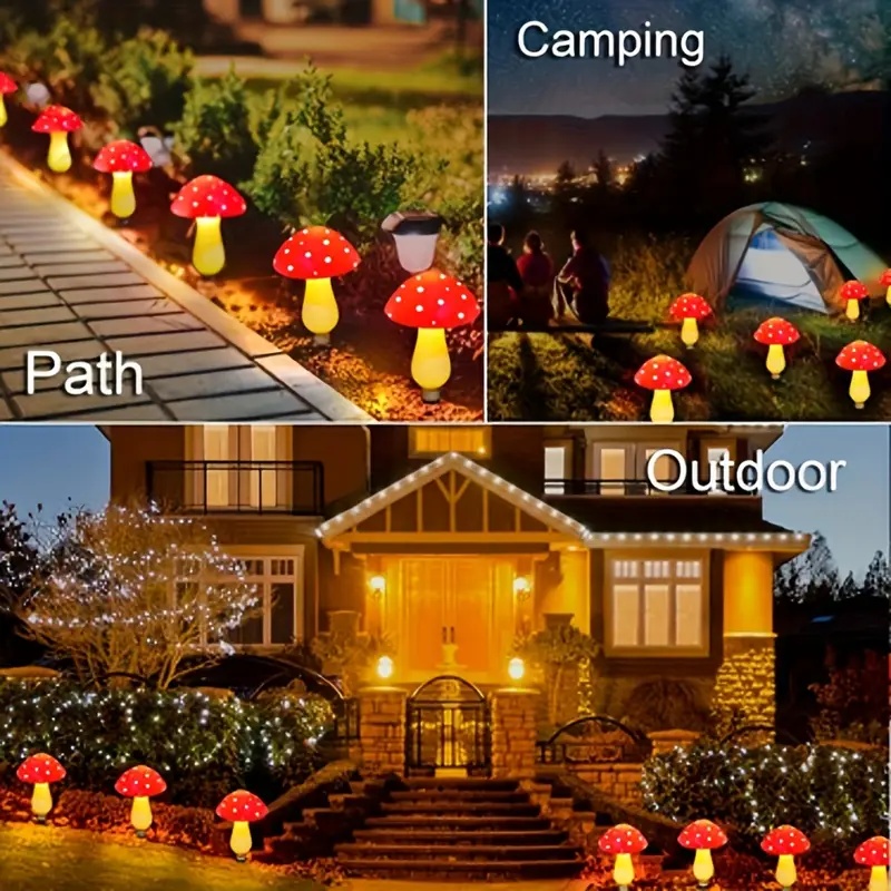 Solar-Powered LED Mushroom Lig - огляд і ціна Outdoor Power For Christmas Lights