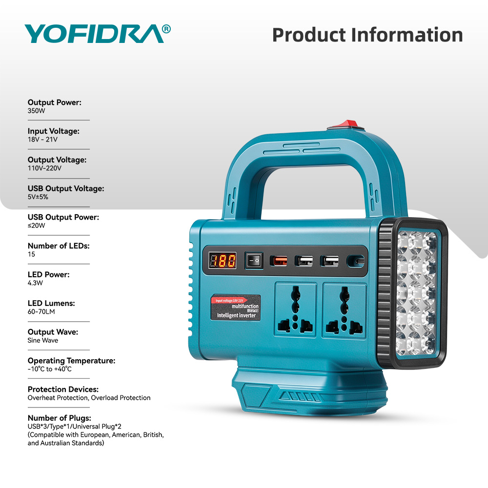 YOFIDRA 220V Portable Power In - огляд і ціна Outdoor Usb Power Supply