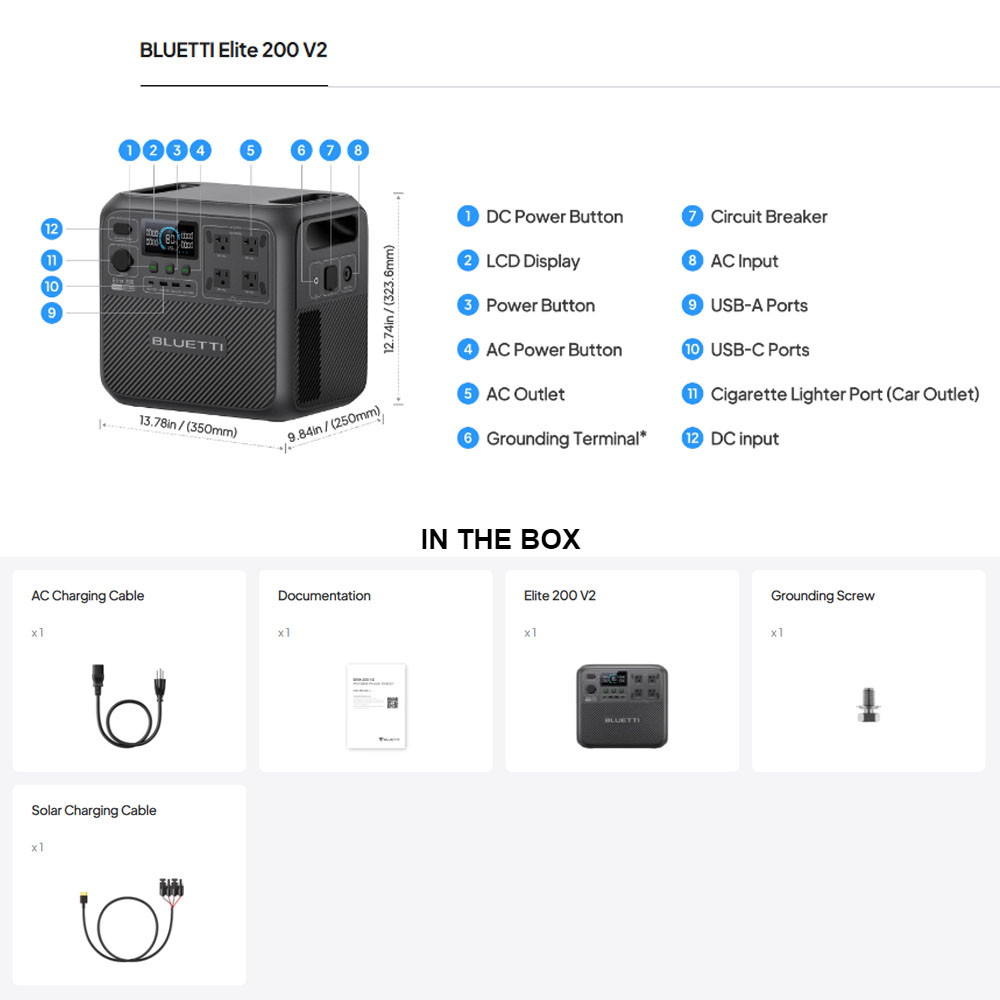 【Renew】BLUETTI Elite 200 V2 Po - огляд і ціна Outdoor Power Source