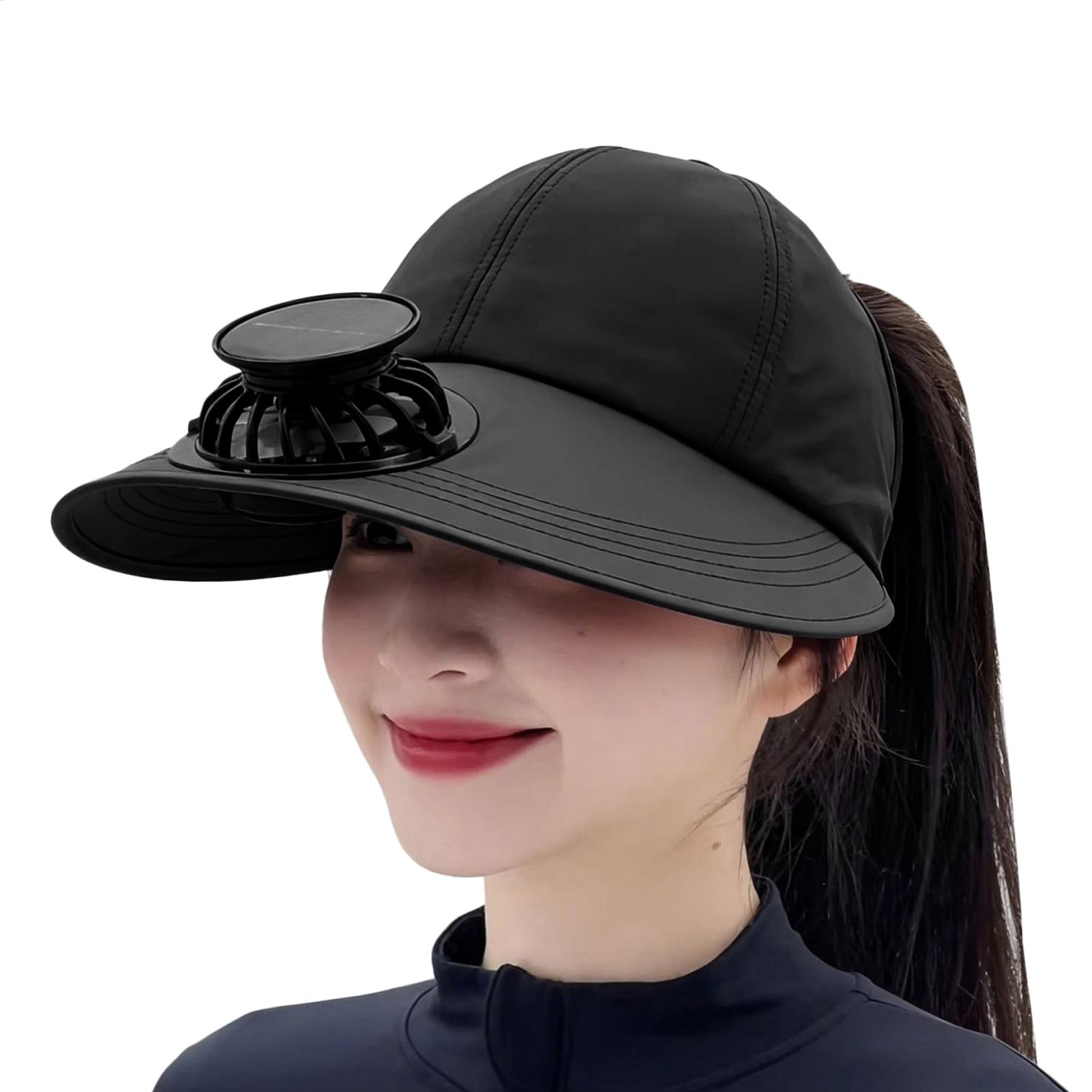 Solar-Powered Charging Fan Cap - огляд і ціна Outdoor Power Block